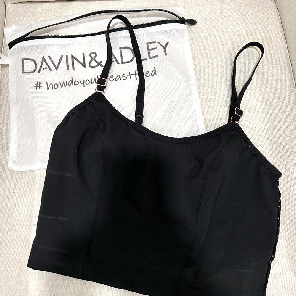 Davin & Adley Black Amelia Pumping & Nursing Crop Cami Top (Original 1.0)